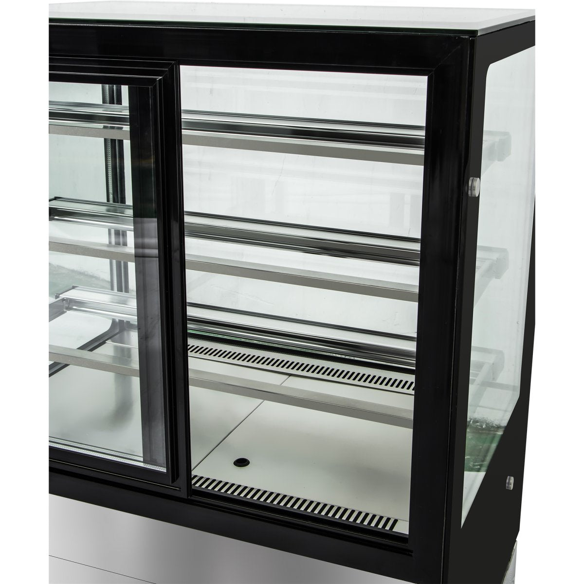 Cake counter 1000x730x1300mm 3 shelves Stainless steel base LED |  GN1000RF3