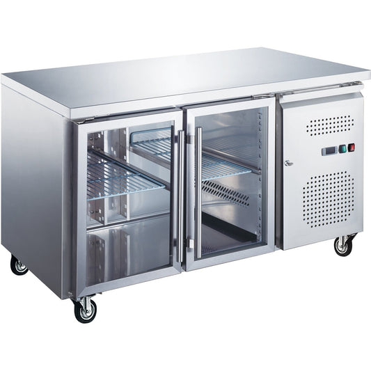 Professional Refrigerated Counter 2 glass doors Depth 600mm |  RS21VG