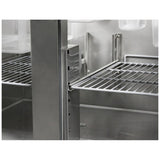 Saladette Prep Counter with Glass top 1365x700x1350mm 3 doors |  THS903CG