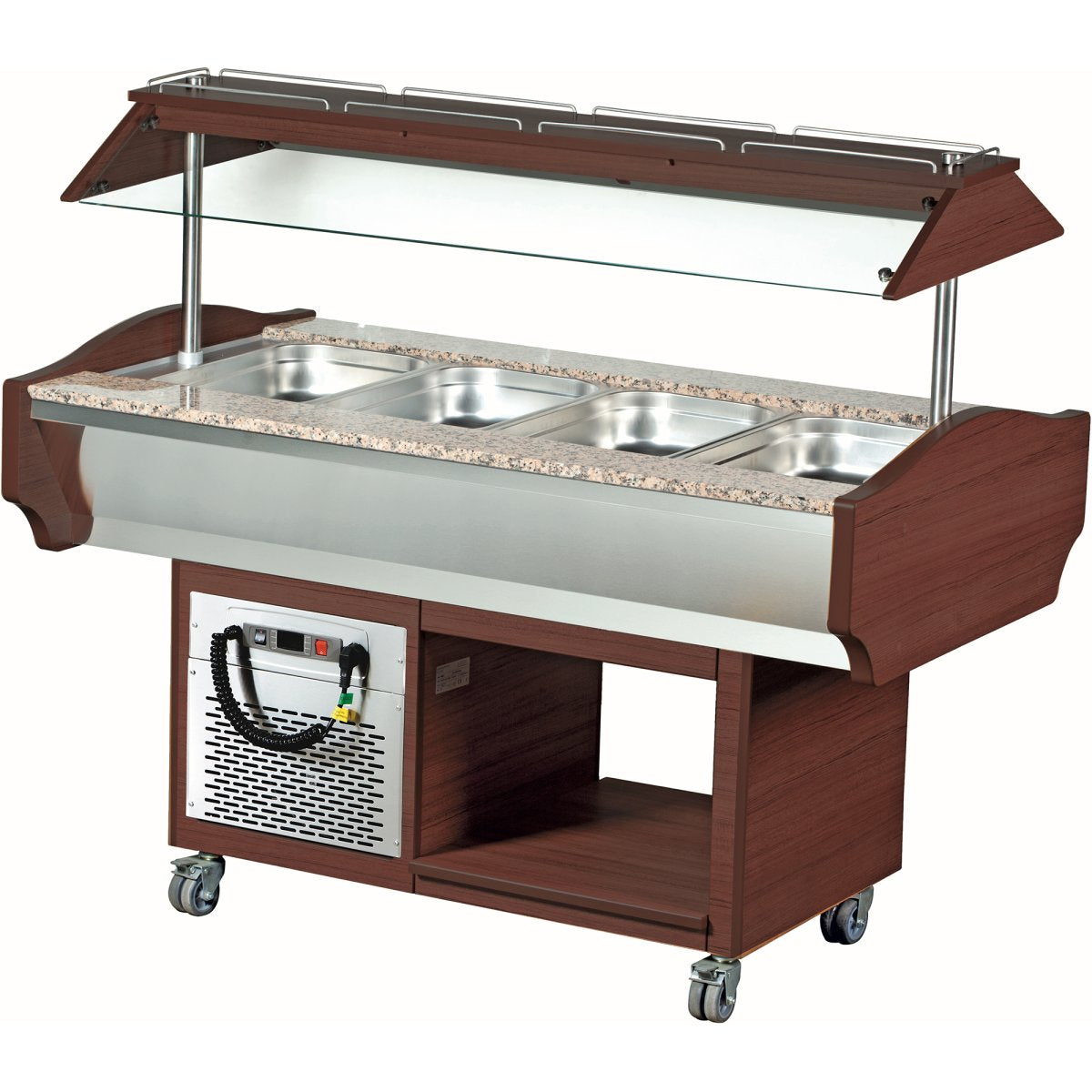 Refrigerated Salad Bar 4xGN1/1 Wenge|  SBM4BW