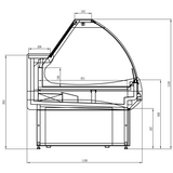 B GRADE Serve over Deli counter Curved glass front Width 1980mm |  BSS1811RGA B GRADE