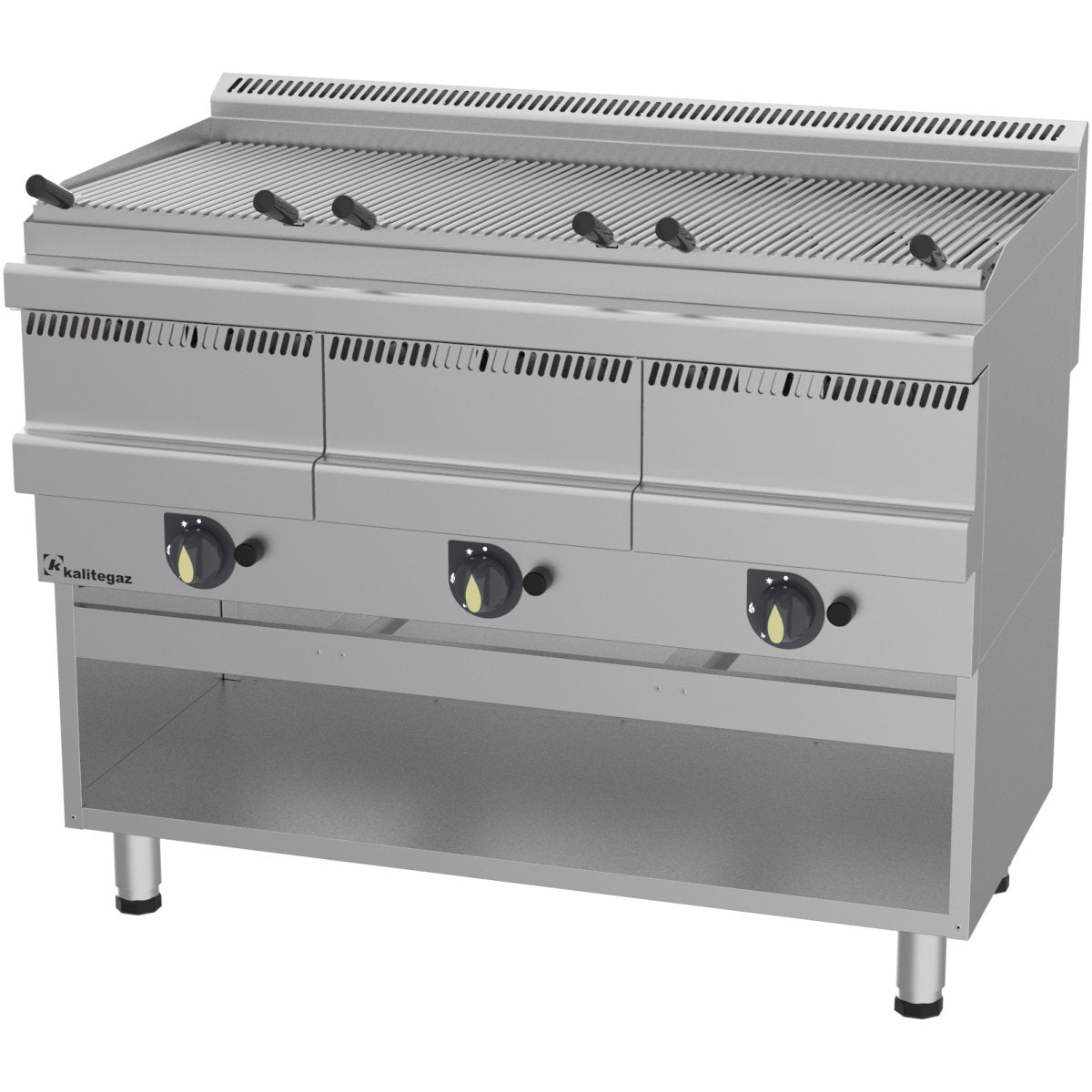 Professional Vapour Grill Gas on Open base 9 burners 33kW |  VG1270GT-KS12070