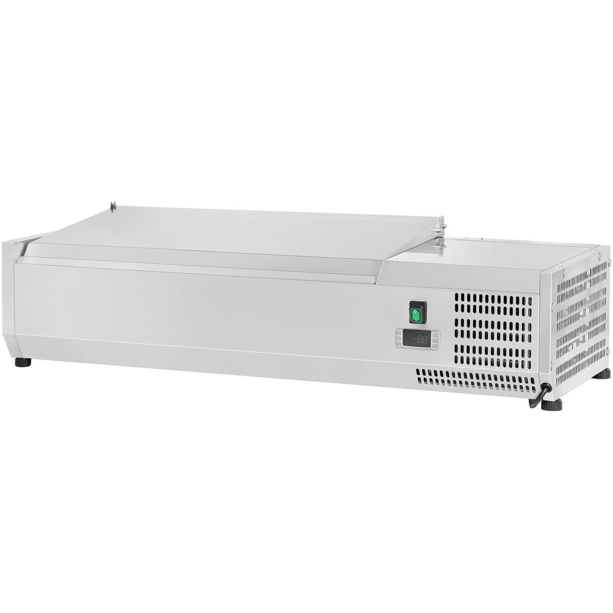 Refrigerated Servery Prep Top 1200mm 5xGN1/4 Depth 330mm Stainless steel lid |  EA12