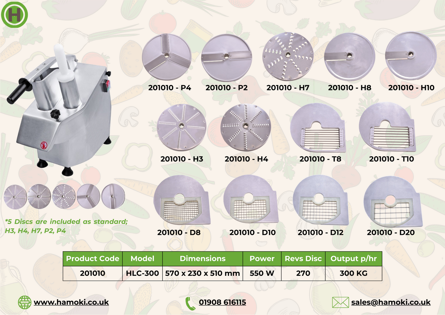 201010-D8 Vegetable Prep Machine 8x8 mm Dicing Disc