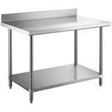 Professional Work Table with Upstand and Backsplash Stainless Steel 1800x700x900mm |  W218E70180B