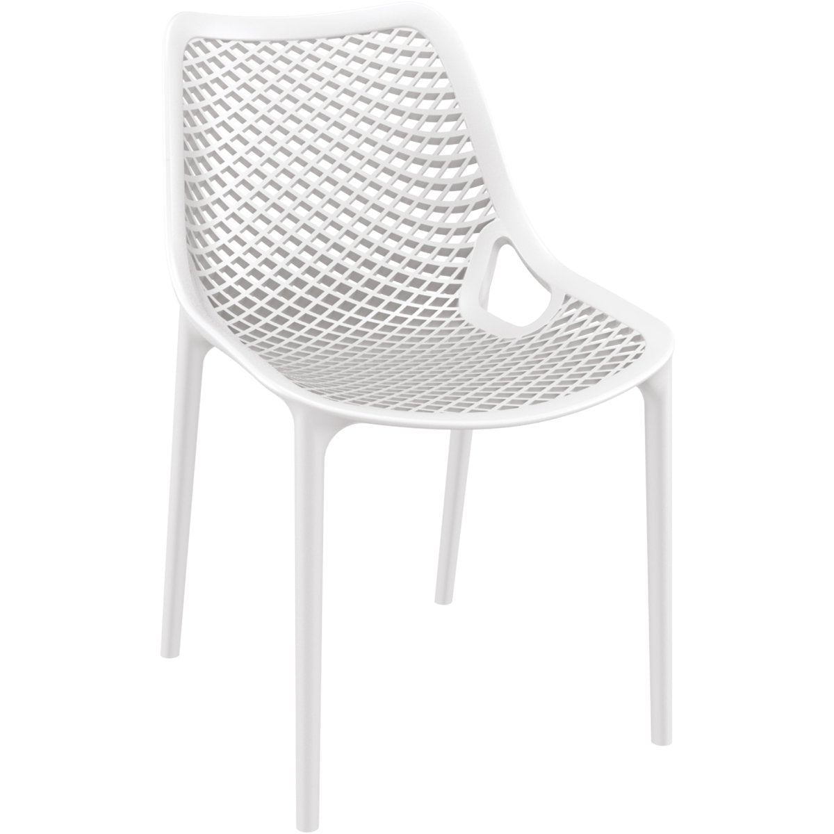 Bistro Dining Chair Plastic White Indoors & Outdoors |  WW036WHITE