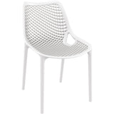 Bistro Dining Chair Plastic White Indoors & Outdoors |  WW036WHITE