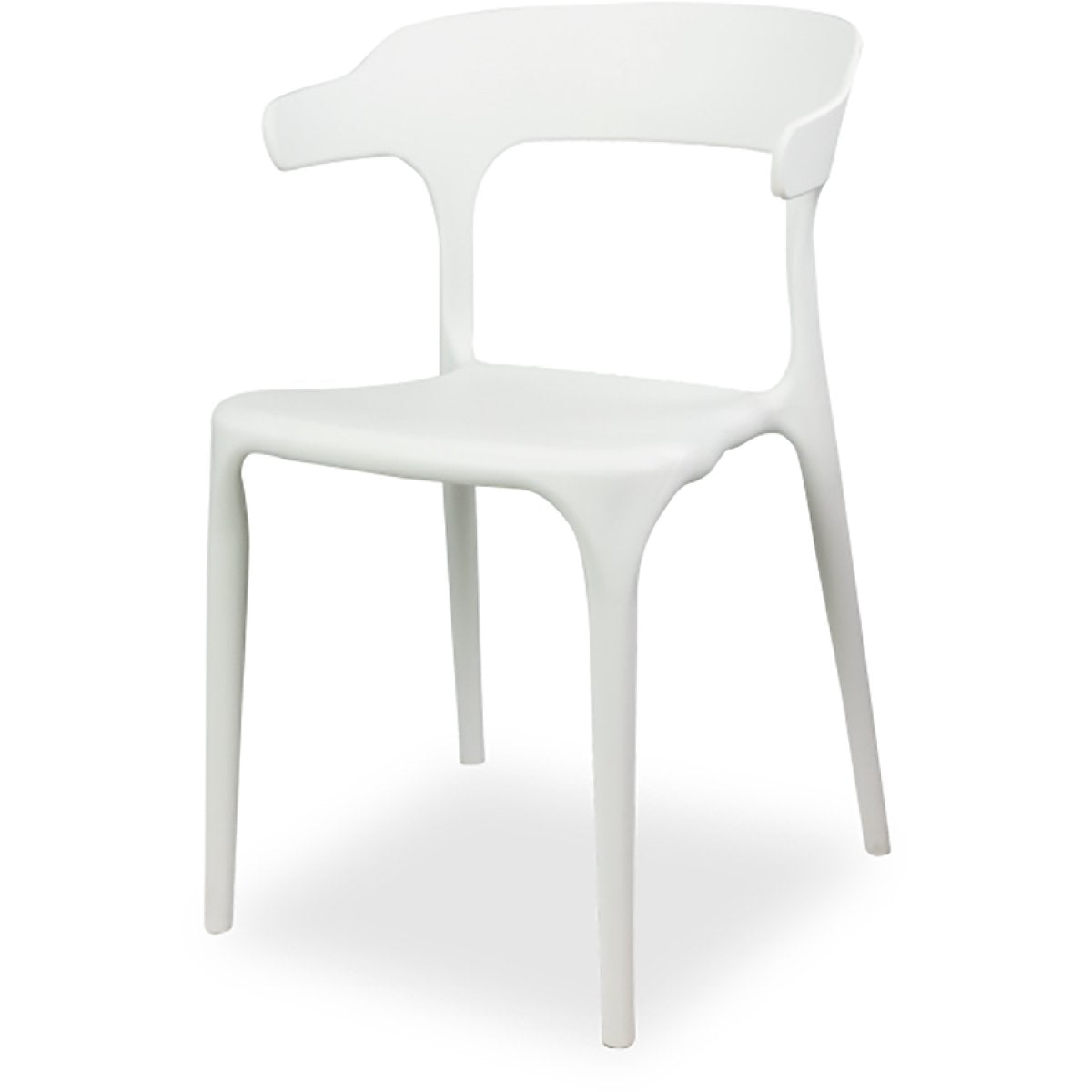 Bistro Dining Chair Plastic White Indoors & Outdoors |  WW084WHITE