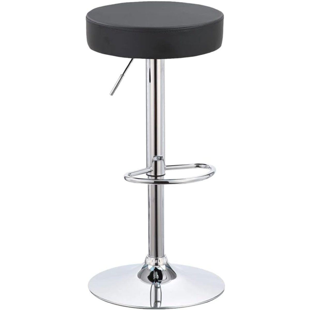 Black Height Adjustable Barstool with Thick seat |  WW120