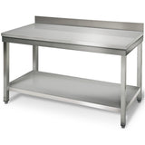 Professional Work table Stainless steel Bottom shelf Upstand 1600x600x900mm |  THATS166A